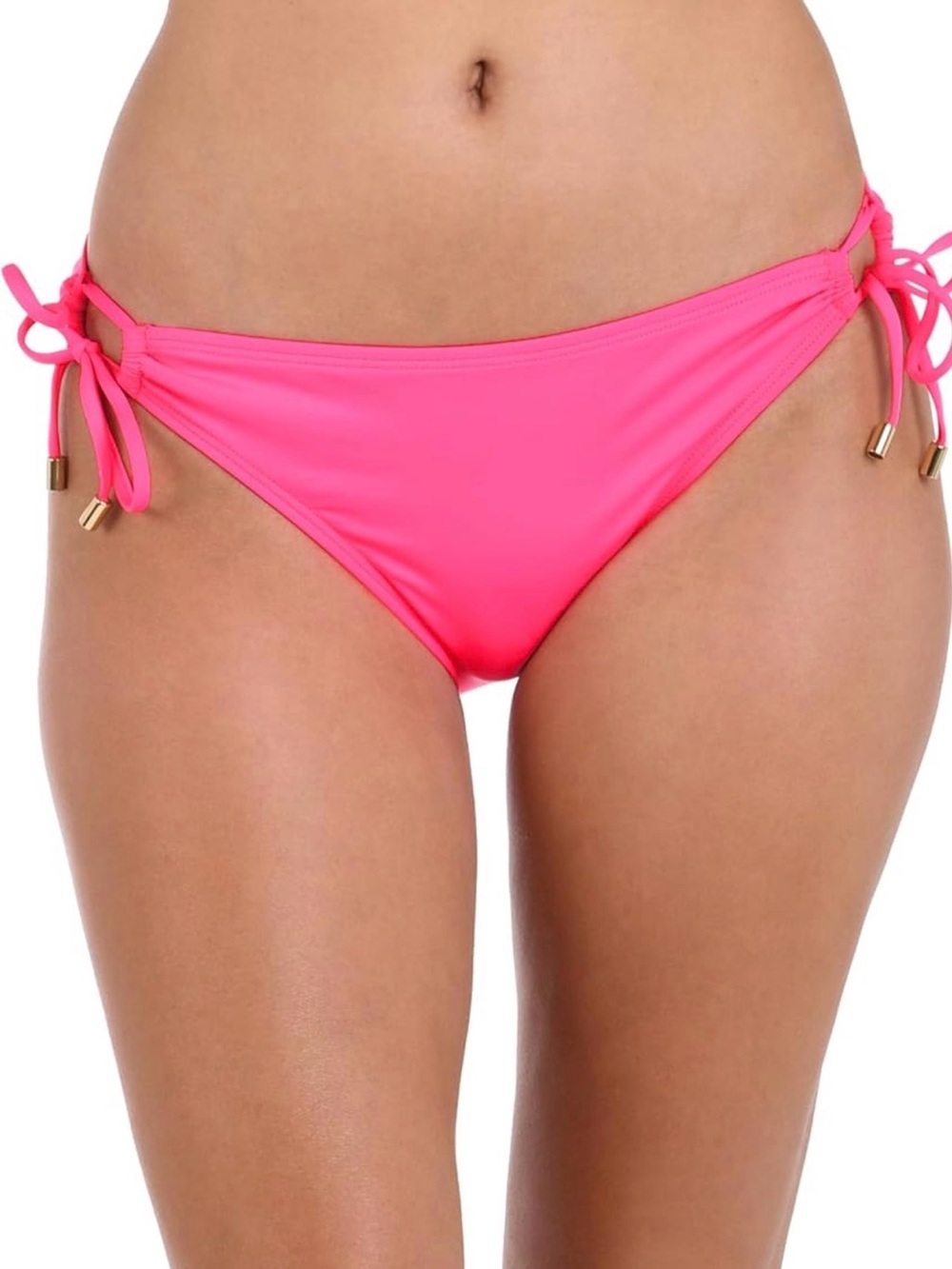 La Blanca Island Goddess Bright Pink Side-Tie Bikini Bottom